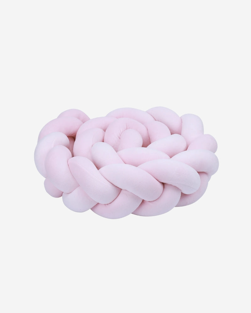 contour de lit tressé rose 2