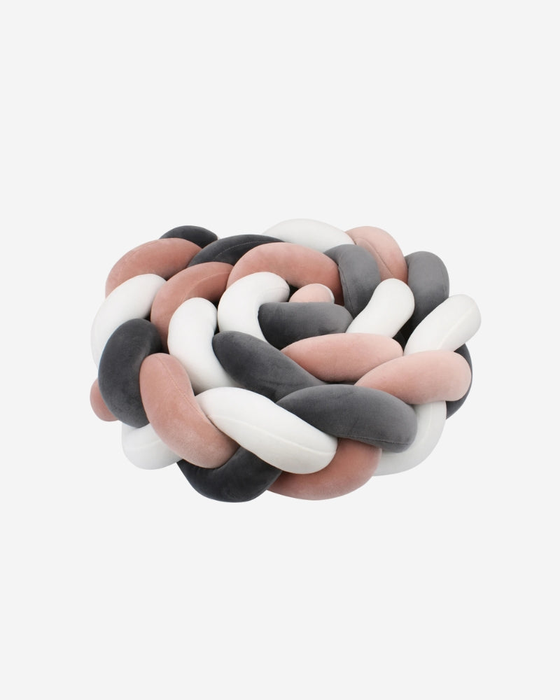 tour de lit tressé avec attache 2