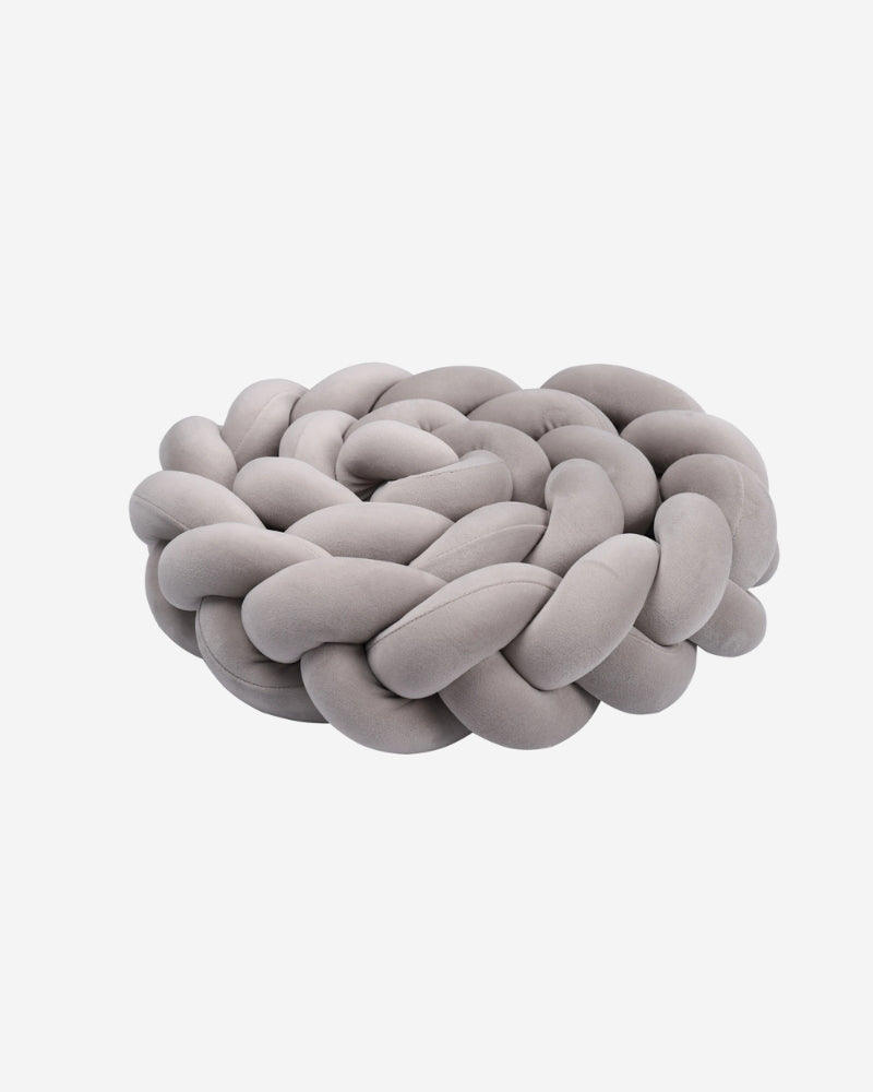 tour de lit tresse gris 2