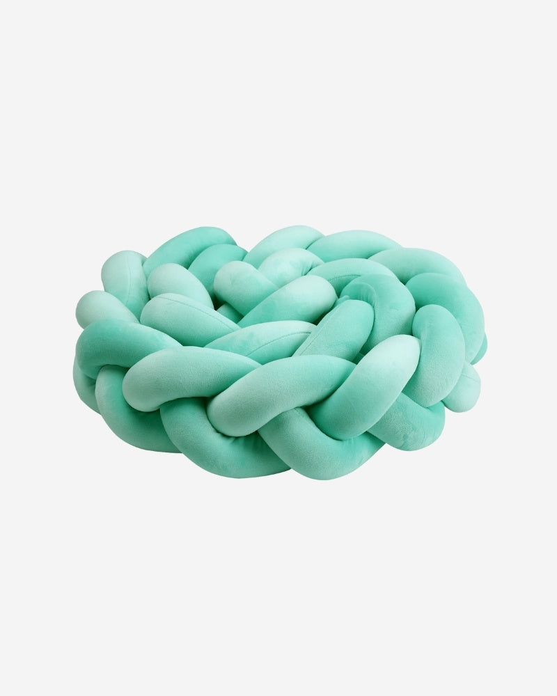 tour de lit tressé turquoise 2