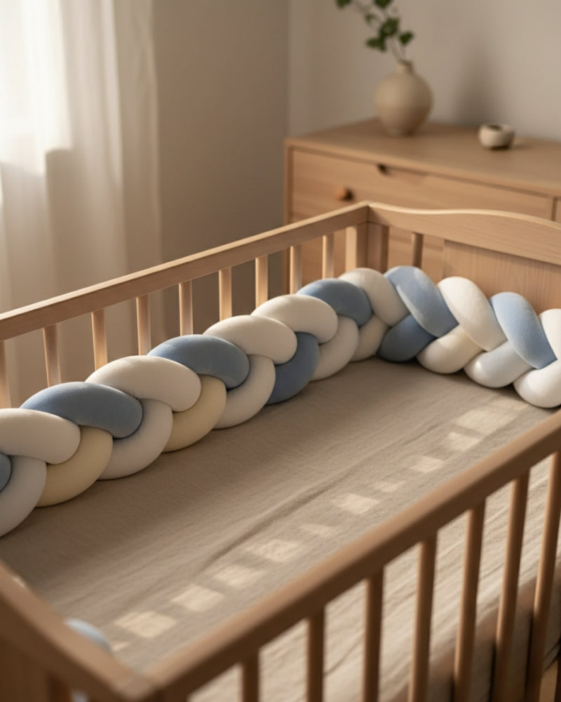 tour de lit tressé velours enfant