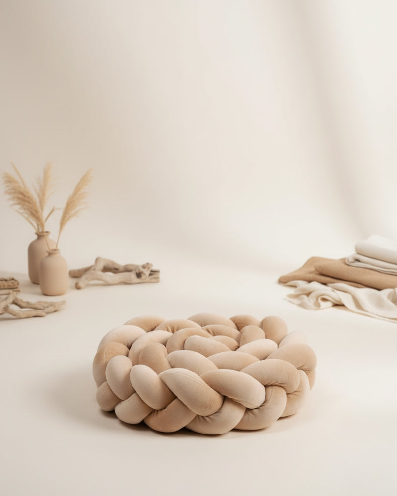 tresse de lit bébé beige