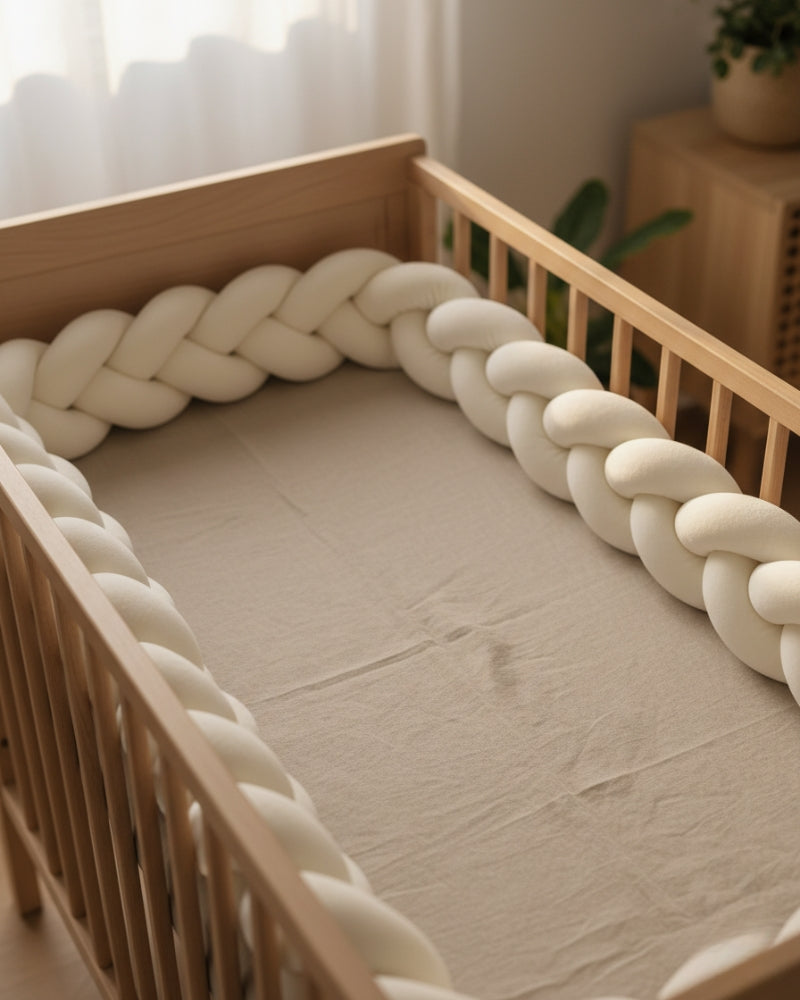 tresse de lit ecru pour bébé
