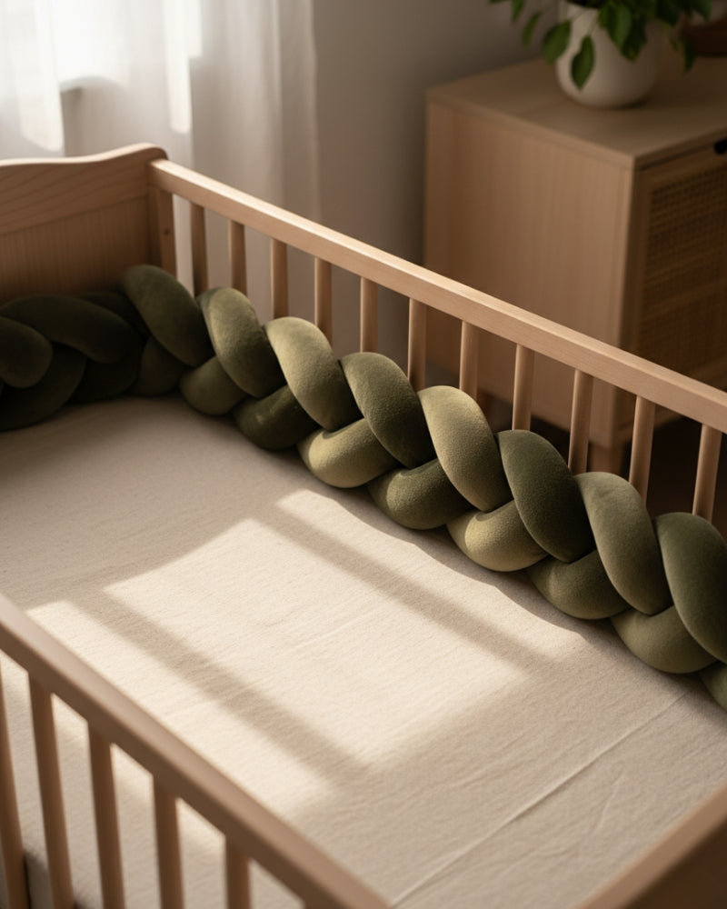 tresse de lit kaki pour bébé