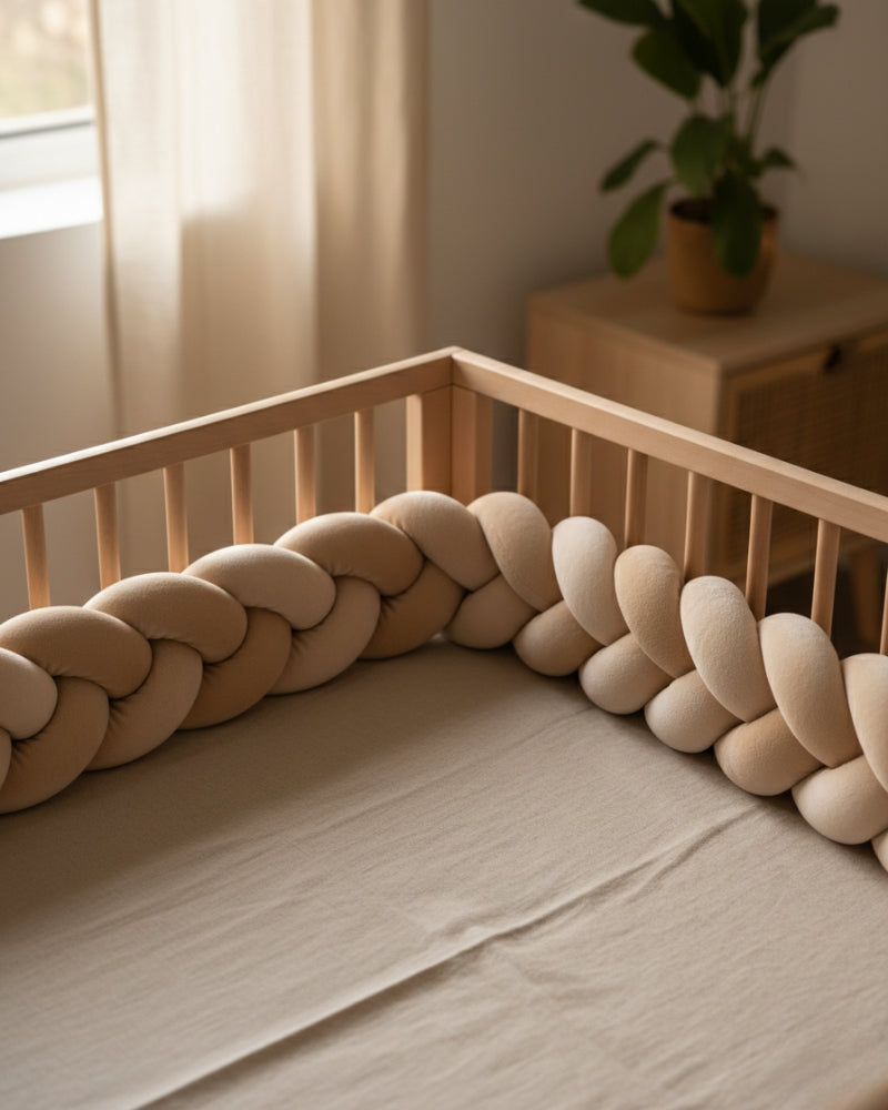 tresse de lit pour petit bébé beige