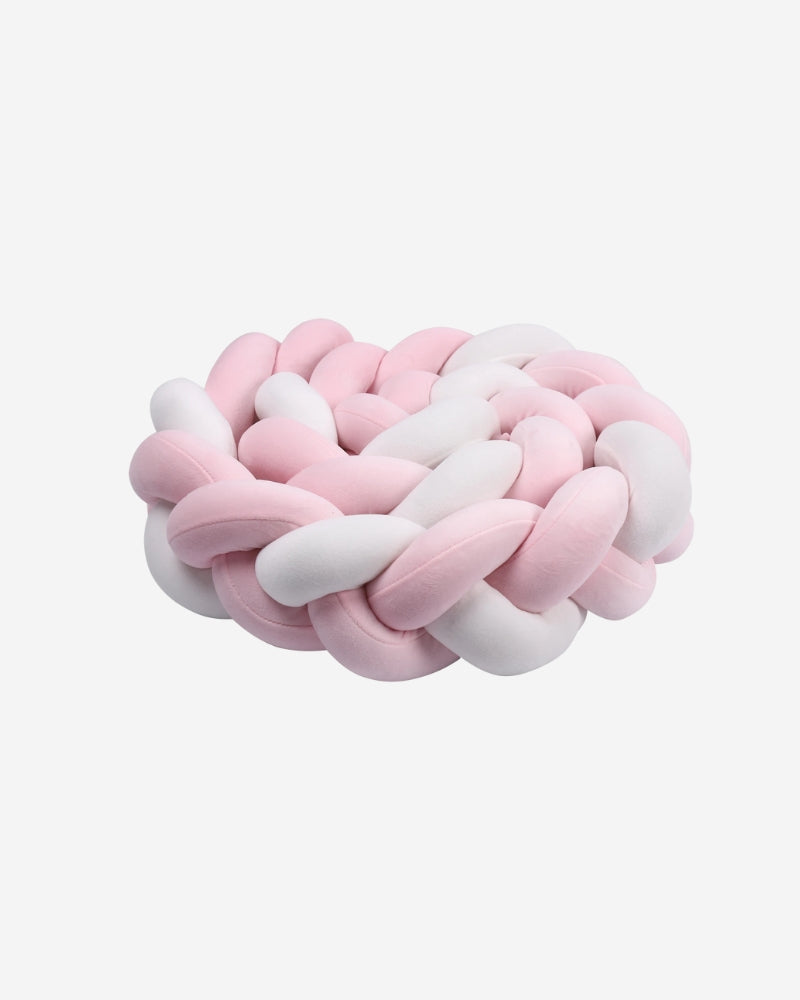 tresse de lit rose et blanc 2